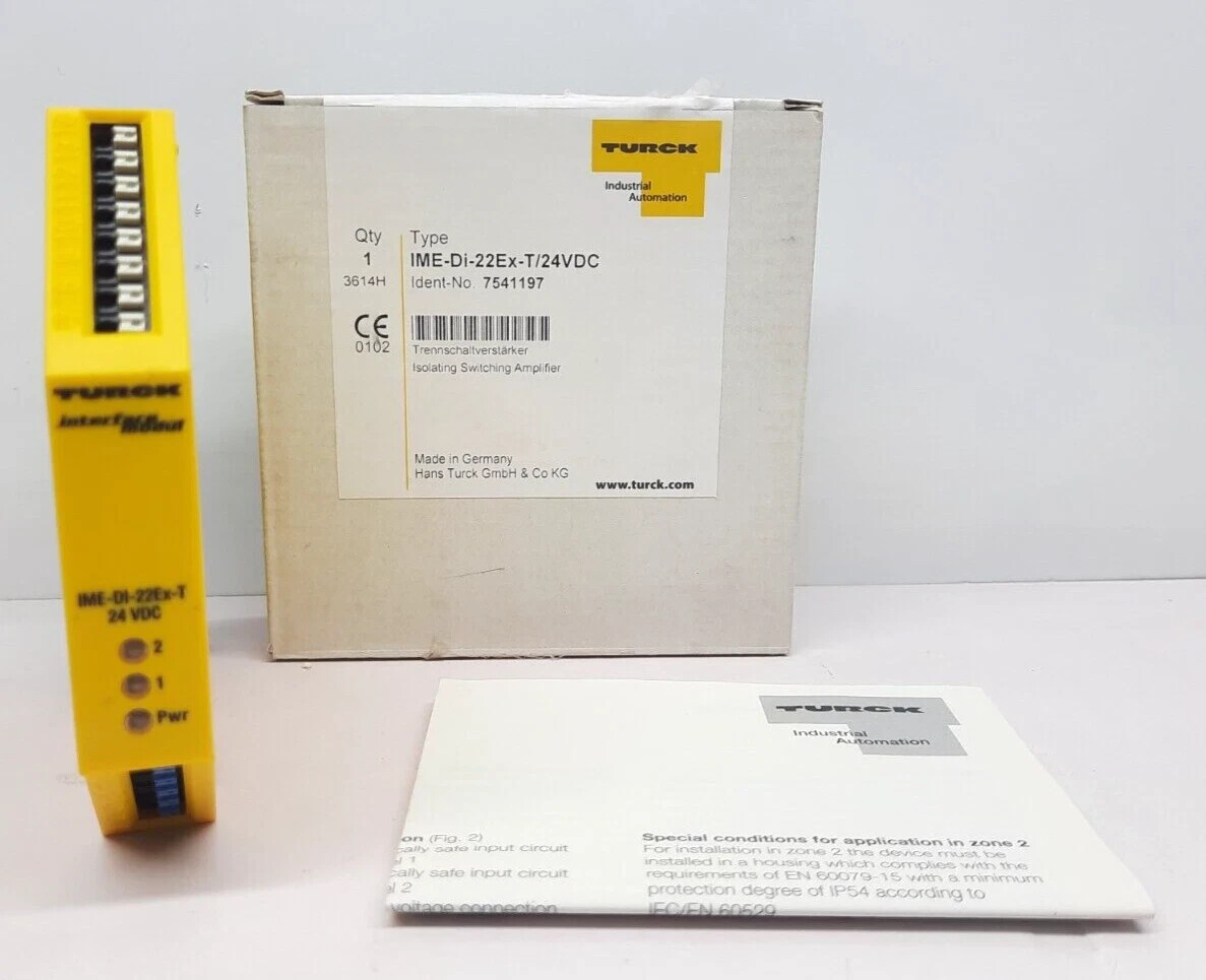 TURCK IME-DI-22EX-T ISOLATING SWITCHING AMPLIFIER 7541197