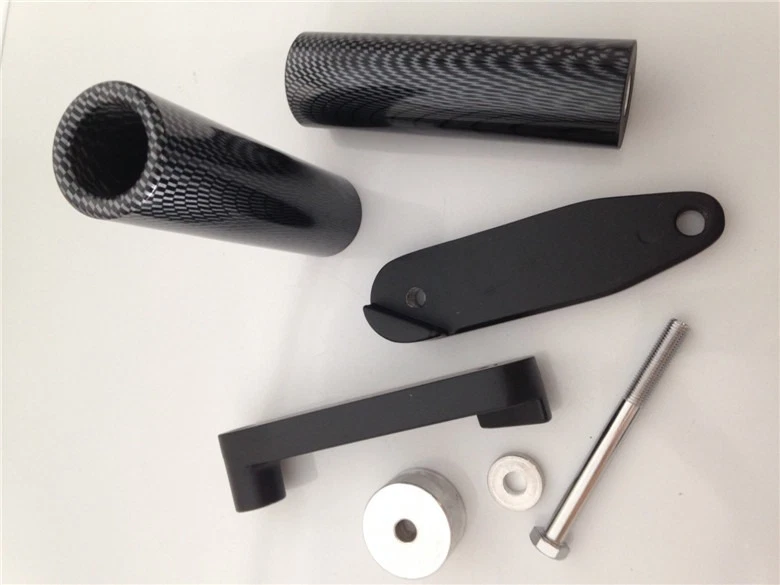 Ползунок рамы без выреза для 2008 2009 2010-2013 Kawasaki Ninja 250 250R Ex250 карбоновый - Изображение 2 из 3