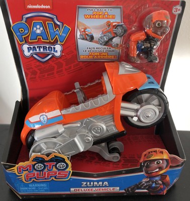 Zuma Paw Patrol Moto Pups ZUMA Deluxe Motorcycle Pull Vehicle Toy &Figure NEW | eBay