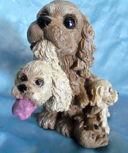 Cocker Spaniel Music Box plays "Baby of Mine" 6" - Picture 7 of 9