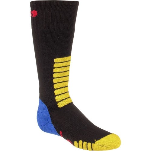 SMALL KIDS EUROSOCK "SKI SUPREME OTC" SKI SOCKS BLACK/BLUE/YELLOW 2XS 11.5-13.5 - Picture 2 of 3