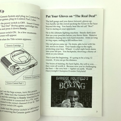 1992 Genesis Evander Holyfield's Boxing Manuale di istruzioni - Foto 2 di 6
