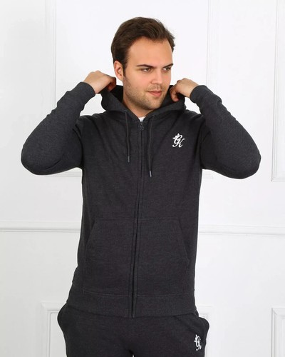 Gym King Mens Basis Zip Hoodie Designer Sweatshirt Hoody Sports Top Activewear - Picture 11 of 13