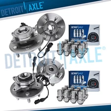 Front Rear Wheel Bearing Hubs + 24pc Lug Nuts for 2003-2006 Expedition Navigator