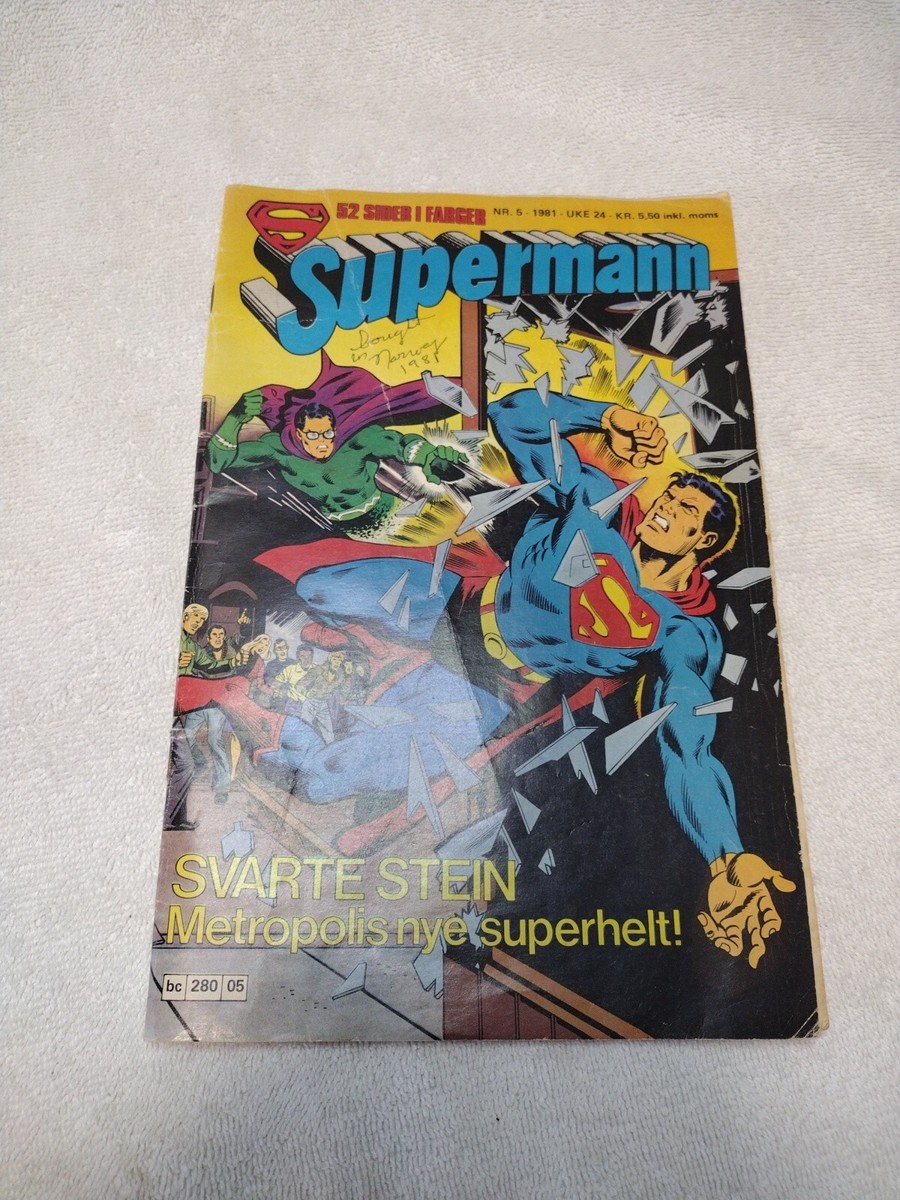 Dc Comics Book Supermann Bought in Norway 1981, Finland NR5 uke24