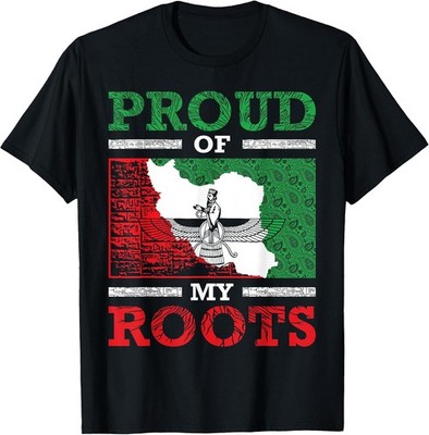 NEW! Iran Iranian Persian Irani Flag Iran Roots Farsi Iran Tee / MADE IN USA