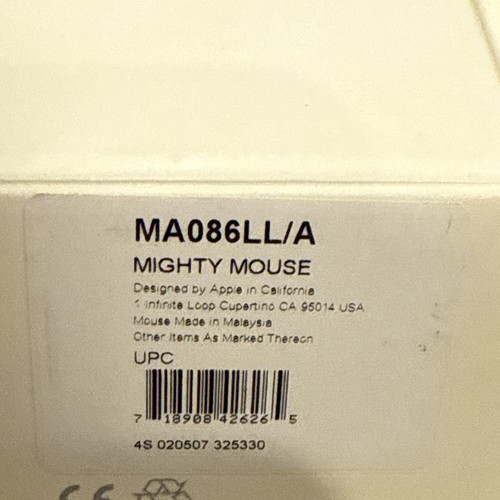 Apple A1152 USB Wired Mighty Mouse (MA086LL/A) Appears To Be New Open Box - Afbeelding 4 van 17