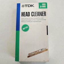 Vintage TDK VHS Head Cleaner Dry Type Video Cassette VCR Maintenance Untested