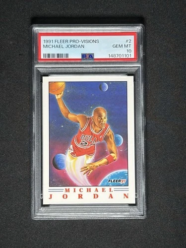 1991 FLEER PRO-VISIONS #2 MICHAEL JORDAN PSA 10