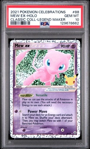 2021 POKEMON CELEBRATIONS CLASSIC COLLECTION #88 MEW EX-HOLO PSA 10