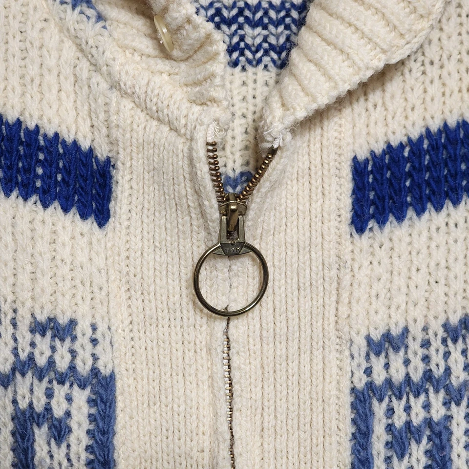 Vintage 70's Pendleton High Grade Western Wear Small Men's Westerly Zip Sweater  - Image 3 of 4