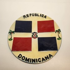 Dominican Republic Flag Decor Hanging Plate 8