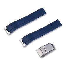 MX03-143 FKM Rubber Strap Replacement Band with Watch Endlinks for Seiko 1965...