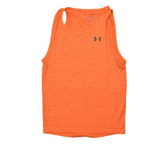 Under Armour Men's SM Orange HeatGear The Tech Tank Sleeveless Fitted Training G