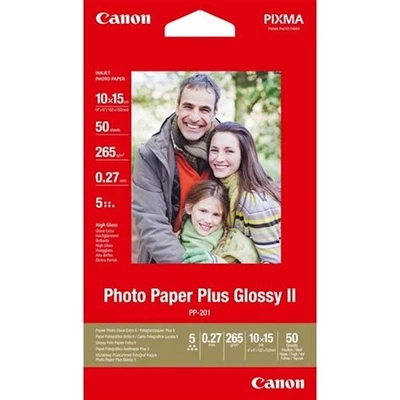 *NEW* Canon Photo Paper Plus Glossy II (PP-201) 4x6/50 sheets per pack *NEW* - Image 1 of 4