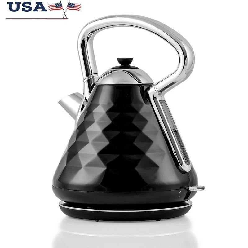 Electric Kettle 1500W Stainless Steel Auto Shut Off 1.7L Boil Dry Protection New