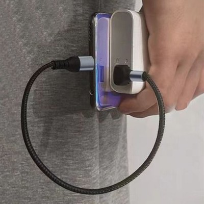 25cm 66W 90 Degree Elbow Short Cable USB/USB C to Type C Fast Charging Data Cord