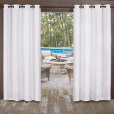 Exclusive Home Miami Semi-Sheer Textured Indoor/Outdoor Grommet Top Curtain