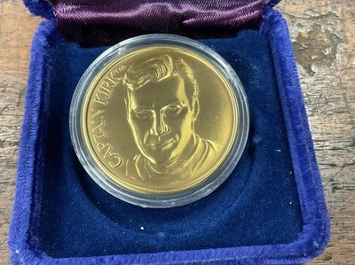 Highland Mint Star Trek Bronze Captain Kirk Coin Medallion 1997 Metal