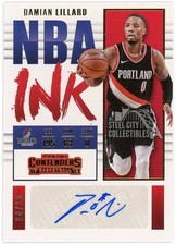 Damian Lillard 2017-18 Panini Contenders NBA Ink Gold Autograph 4/10