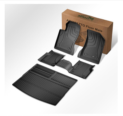 For 2017-2026 Jeep Compass All Weather Black TPE Floor Mats Trunk Cargo Liner