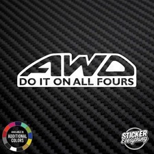 Awd Do It On All 4 6 Vinyl Decal Sticker Fits Wrx Evo Subaru Sti Forester Truck