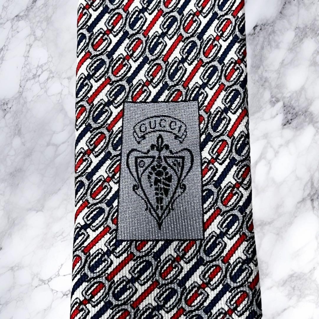 GUCCI Tie Silk Total Pattern GG Pattern Multicolor - image 8