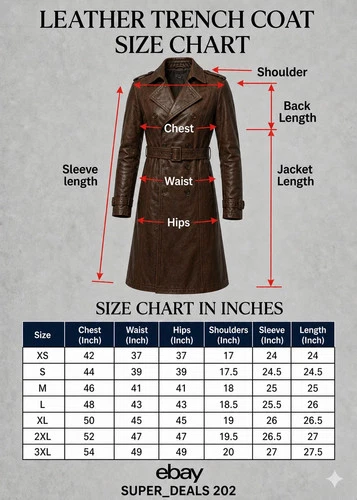Mens Black Lambskin Leather Hooded Trench Coat Full Length Duster Overcoat Wears image 12