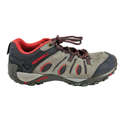 Womens 9 Merrell Crosslander Vent Hiking Walking Shoes Gray Leather J343401C