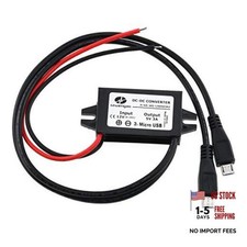 DC Converter Module 12V to 5V 3A Regulator Step Down Car Power Converter with