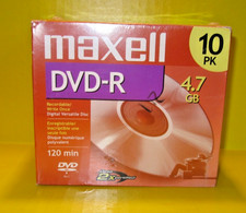 Maxell DVD-R 10 Pack 4.7 GB Recordable Write Once DVD