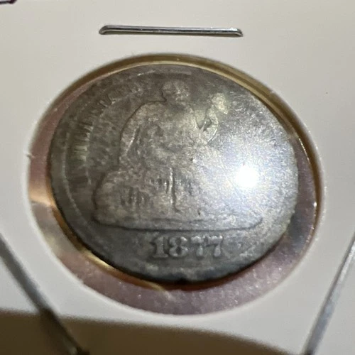 1877 CC Seated Liberty Dime 10¢