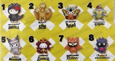 Hello Kitty and Friends x Godzilla 2026  Happy Meal Mcds Toys Complete set of 8