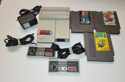 Nintendo NES-101 ORIGINAL TOP LOADER Console System Bundle Super Mario 1 2 3