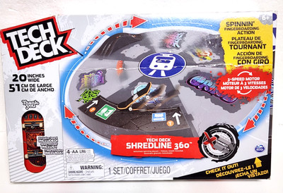 Tech Deck Shredline 360 Motorized Skatepark Playset with Mini Skateboard *crease