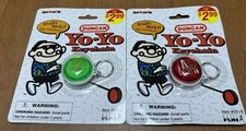 x2 NIP DUNCAN Imperial Yo-Yo Mini Keychain Green Red Lot Vintage 1998 Basic Fun
