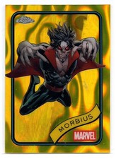 2025 Topps Chrome Marvel Comics Morbius Yellow Lava Refractor #166