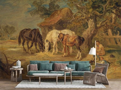 #ad 3D Rural Oil Painting Self adhesive Removeable Wallpaper Wall Mural AU $199.99