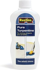 Rustins Pure Turpentine 300ml/500ml Paint & Varnish Thinner Artist Decorating