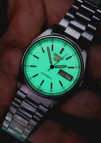 Vintage Seiko 5  Automatic Watch Luminous dial 6309 Day/Date @Japan