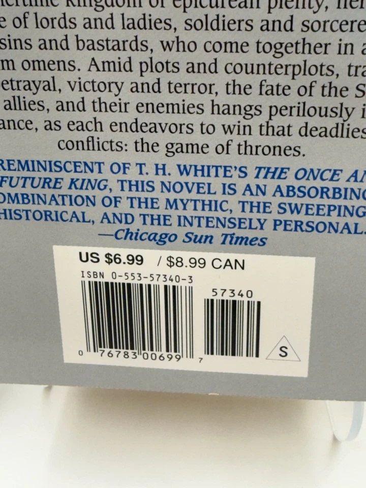 George R. R. Martin, A Game of Thrones, PB, Bantam, 9/1997 Foto 4 de 4