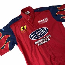 VTG Y2K Jeff Gordon 24 NASCAR DuPont Shirt Mens L Flames Street Chase Authentics
