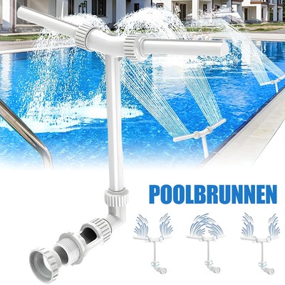 Wasserbrunnen Dual Spray Wasserspiel für Teich Swimmingpool Outdoor Decor