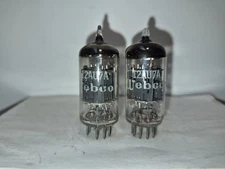 2 Mullard 12AU7A ECC82 Amp Tubes Short Plate Blackburn UK TV7 Tested 