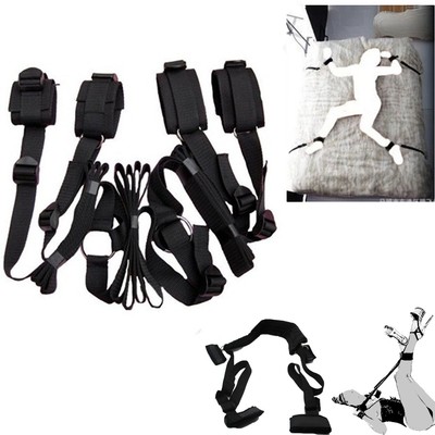 Bondage Open Leg Set Kissen SM Bett Kit Seil Sex Bett Handschellen Restraints DE