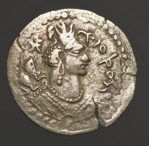 H11-37 TURK SHAHI drachm of the type of the Nezak / Alchon Huns. Gobl Em. 236