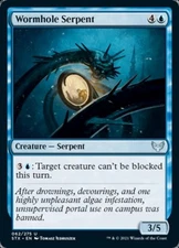 NM Foil U - Wormhole Serpent: Strixhaven