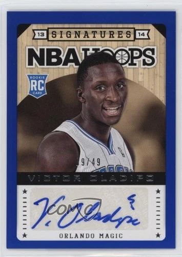 2013-14 NBA Hoops Signatures Blue /49 Victor Oladipo #185 Rookie Auto RC