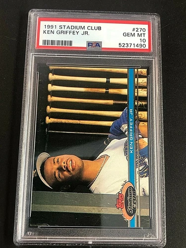 Ken Griffey JR 1991 Stadium Club Card #270 Graded PSA 10 GEM MINT Mariners HOF