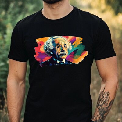 T-Shirt Herren Albert Einstein Motiv Baumwolle Größe XS bis 5XL